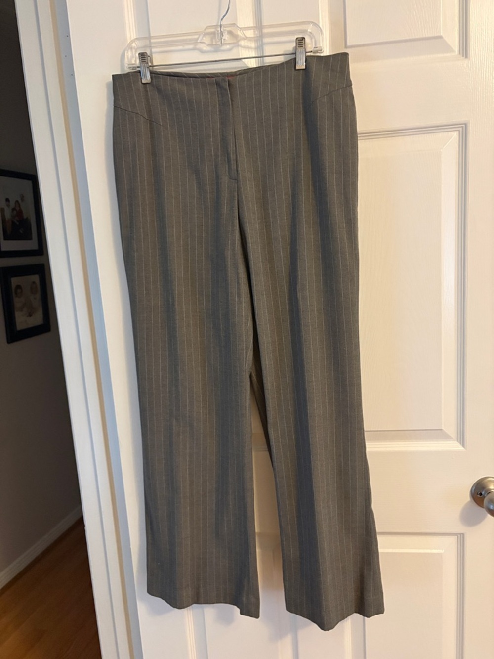 Anne Klein brown with blue Pinstripe Dress Pants, size 12